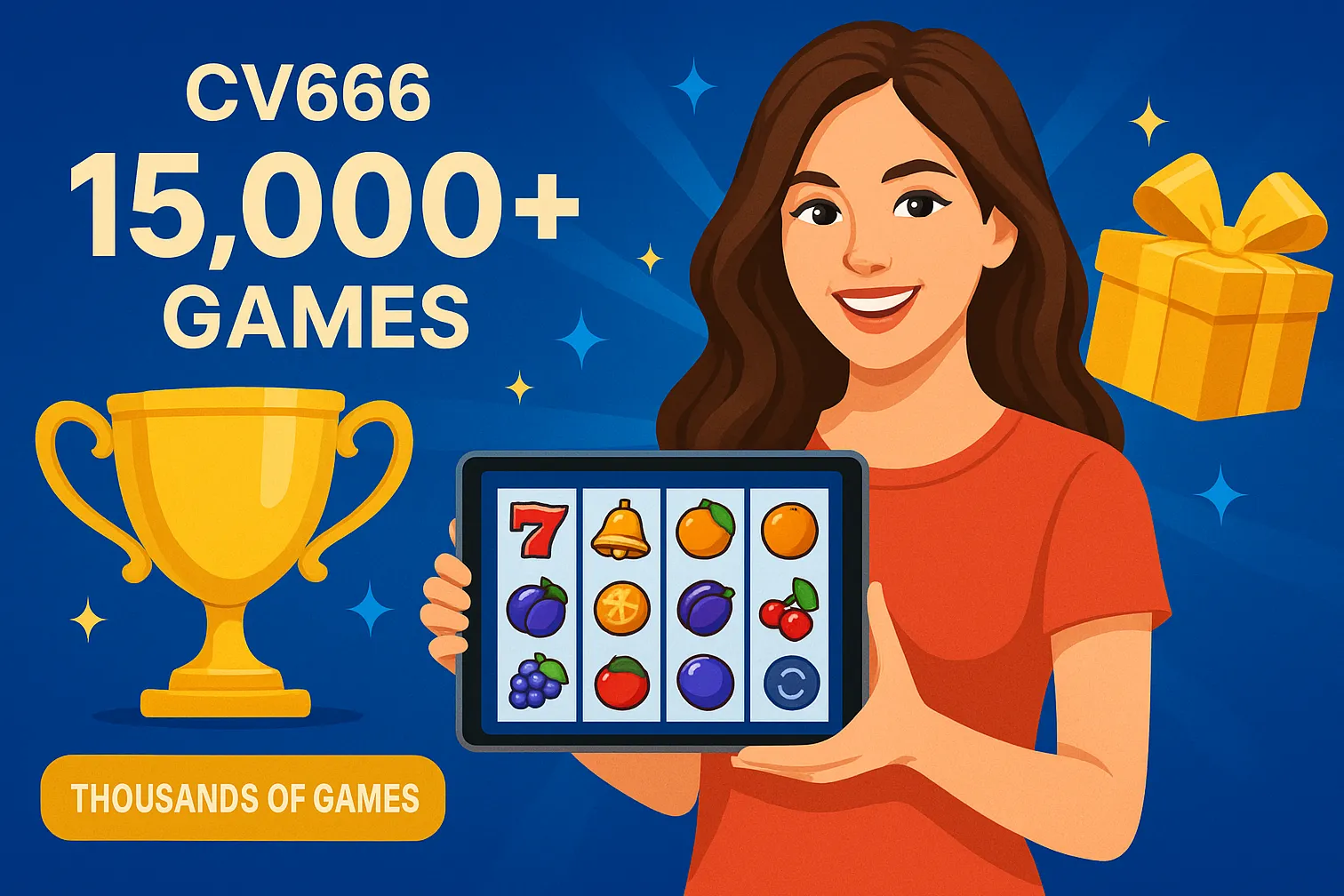 CV666 games lobby on tablet